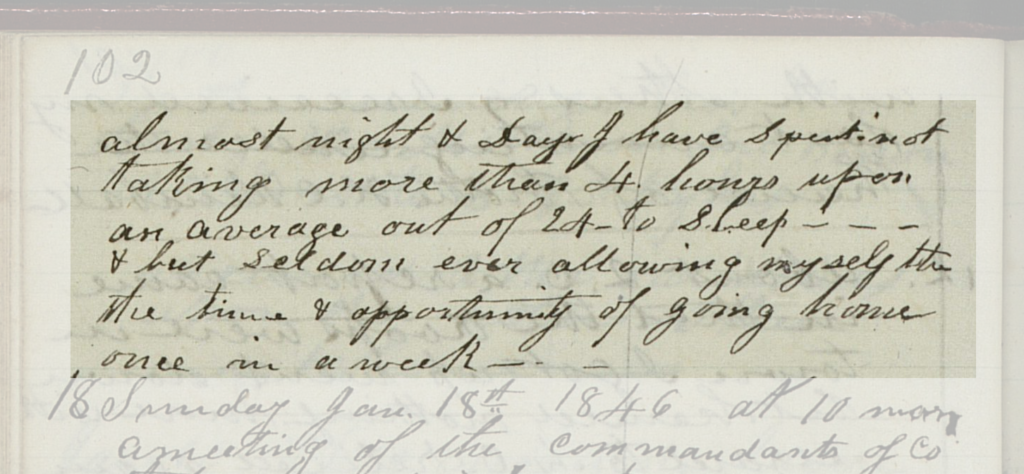 Brigham Young's Diary entry January 12, 1846